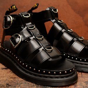 Dr. Martens Mackaye HARDWARE Gladiator Sandals in Black NEW in Box US Size 8